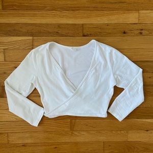 Forever 21 3/4 length sleeve crop top